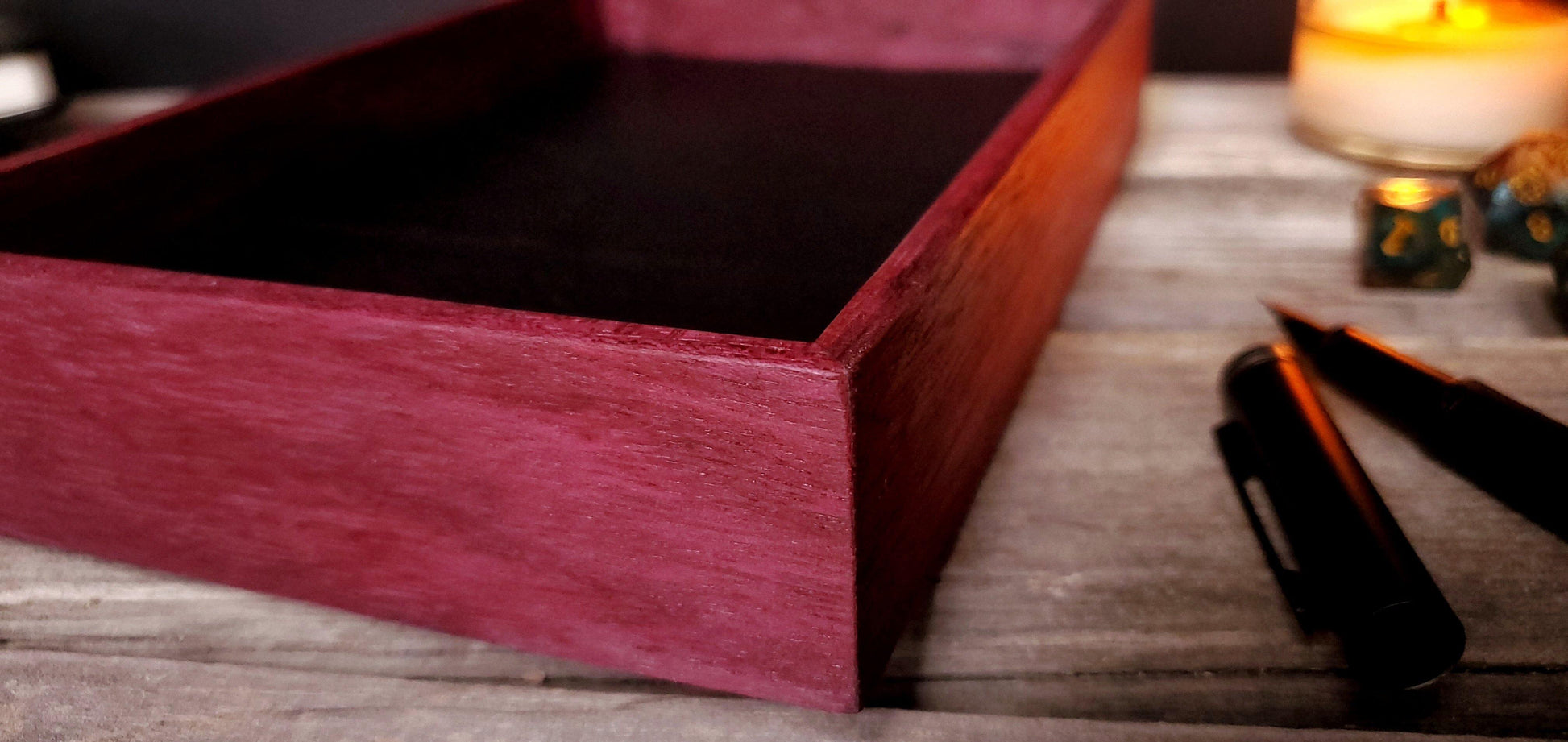 Purpleheart | Hardwood Dice Tray | The Berry - Goodberry Workshop